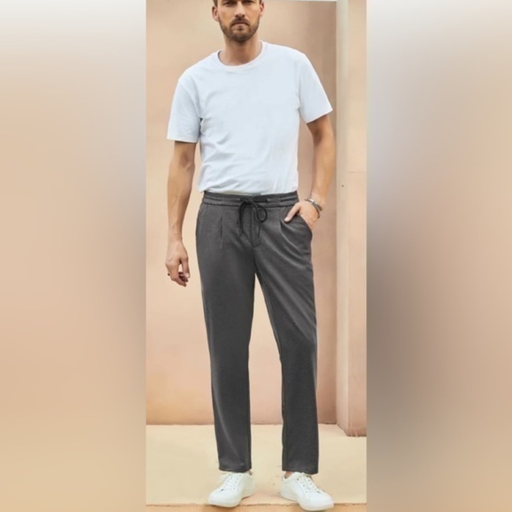 Paul Jones Performance Stretch Knit Pants Regular Fit Elastic Drawstring Waist L